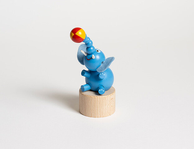 DETOA|DETOA Wooden Push Up Toy Blue Elephant. no.14321 木製玩具