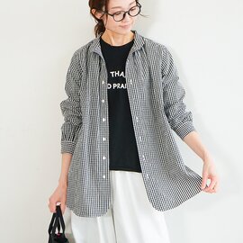 Dana Faneuil|【40%OFF】アイスコットンWワッシャーギンガムチェックシャツ d-6125109