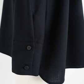 Mochi｜fly front tuck blouse [black]
