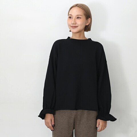 UNIVERSAL TISSU|袖口のくしゅっと感がアクセント。セントラル裏毛 ギャザースリーブプルオーバー kurashisha