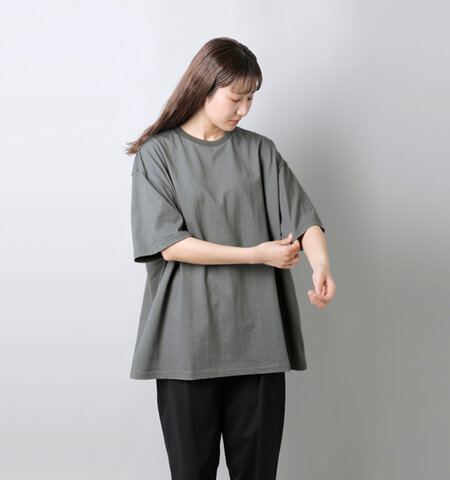 Graphpaper｜コットン ショートスリーブ オーバーサイズ Tシャツ “S/S Oversized Tee” gu241-70104b-yo