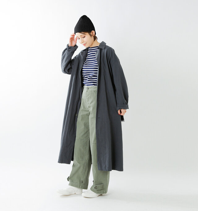 model yama:167cm / 49kg
color : navy white / size : 1