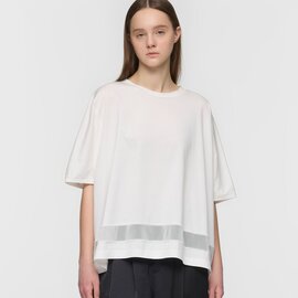 mizuiro ind|メッシュヘムワイドプルオーバー