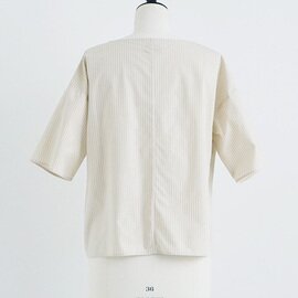 Mochi｜t-blouse [ecru×striped]