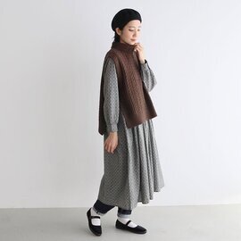 maison de soil｜MINI PINTUCK BANDED COLLAR SHIRT DRESS