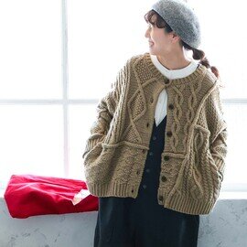 soulberry|パッチワークなニットのカーディガン