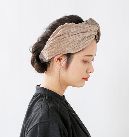 Nine Tailor|コーデュロイ×ベルベッドヘアバンド“Veludo band” n-291-mt