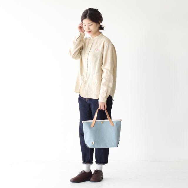 モデル: 157cm /47kg
color:beige / size:36(レディースM)