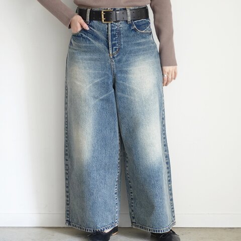 ichi|DENIM Wide Pants