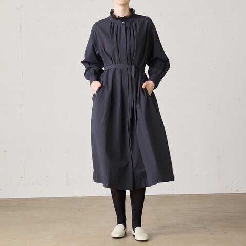 MidiUmi|frill lace collar smock one-piece