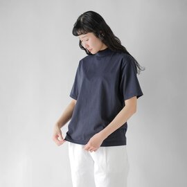 Y|オーガニックコットン ジャージー モックネック 半袖 Tシャツ “ORGANIC COTTON JERSEY MOCK NECK S/S T” 165-5166310-tr