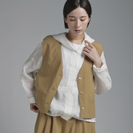 T.Tutie.|セルロースコットンベスト/ベスト・レイヤード・コットン・再生繊維