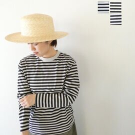 prit|30/1リサイクルムラ糸天竺ボーダークルーネックプルオーバー(90775)プリット