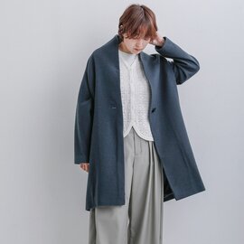 SI-HIRAI|スペシャルメルトン ノーカラーコート SHORT NO COLLAR COAT chaw26-4218sh 【2026aw先行受注会】