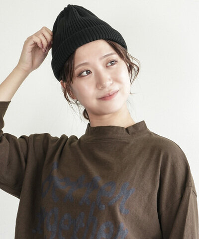 ROTOTO|コットンロールアップ ビーニー COTTON ROLL UP BEANIE ニット帽子 ニットワッチ R5021