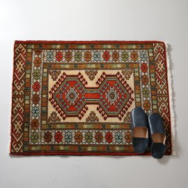 世界に一つだけの手織りのアンティークラグ トライバルラグ トルクメン 90×66cm kurashisha