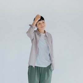 MUYA｜Atelier shirts relax アトリエリラックスシャツ/Brown stripe