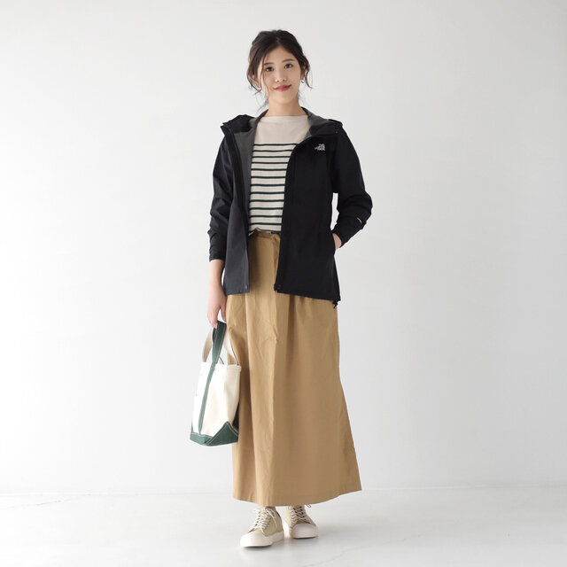 モデル:157cm / 47kg
color : ブラック(K)/ size : S