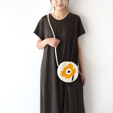 marimekko|サークル型 花柄 ポシェット Unikko Rilla Rakastaa Rilla キャンバス コンパクト バッグ 鞄 52203-6-48549 52203-6-48550 マリメッコ