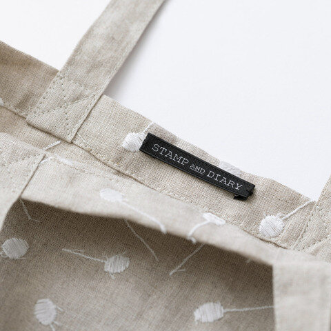 STAMP AND DIARY｜刺繍 ”ポプシクル” リネン トートバッグ