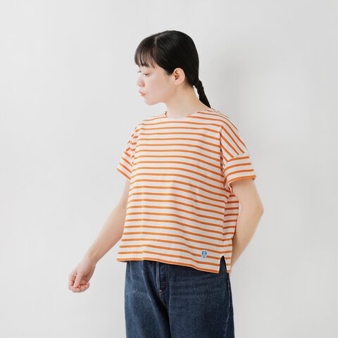 ORCIVAL|40/2ジャージー ボートネック 半袖 プルオーバー Tシャツ or-c0335bfj-25ss-mt