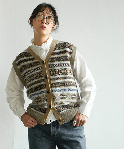 Shinzone|FAIR ISLE VEST フェアアイルベスト ニット 柄ベスト 26amsni08