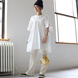 dahl'ia|【saro別注】 フロントギャザー・リメイク BIG Tee