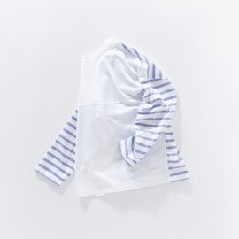 NATURAL LAUNDRY|パネルボーダー 2wayキャップTシャツ | 7264C-029