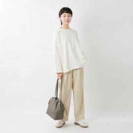 Ampersand｜ウォッシャブル レザー 巾着バッグ “WB tote bag S” ap22-a03-fn