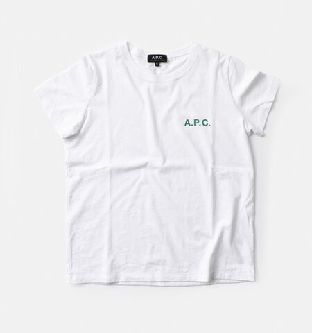 A.P.C.｜リサイクルジャージクルーネックTシャツ“T-SHIRT LEANNE” 23222-1-90251-kk Tシャツ ロゴT アーペーセー