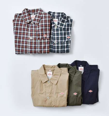 DANTON|コットンシャツジャケット jd-3706msa-ppl-rf