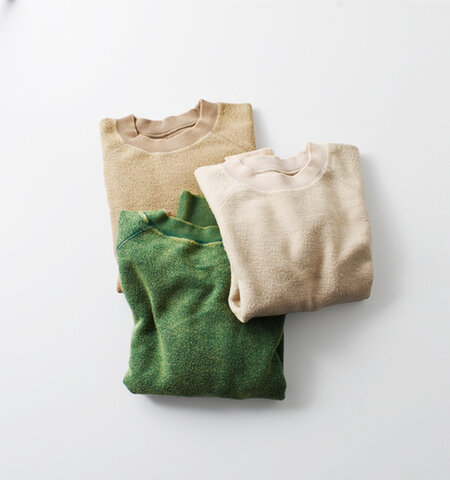 Johnbull|スラブ 裏毛 ボール ケミカル スウェット 長袖 プルオーバー シャツ jl244c07-ms