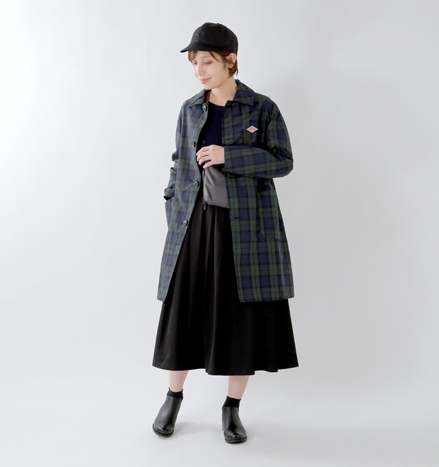 model yama:167cm / 49kg
color : black watch / size : 36