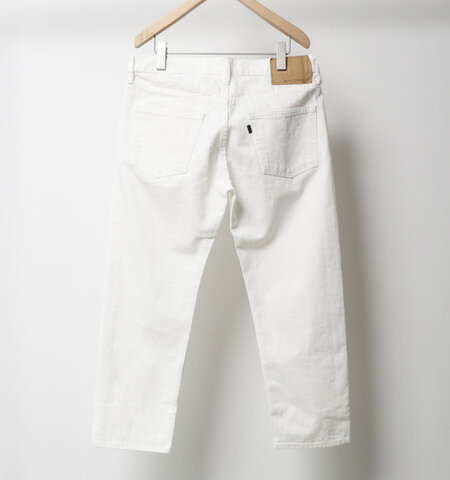 MidiUmi｜4/5 length white denim pants