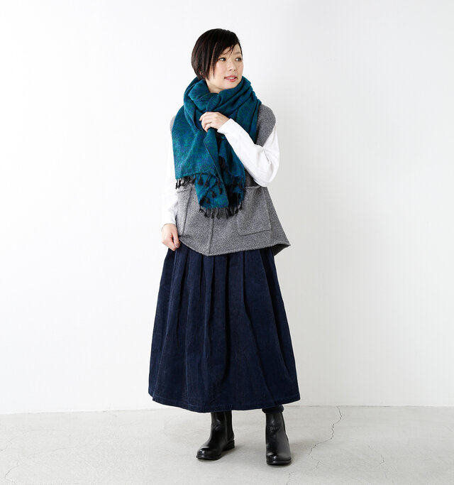 model mayu:158cm / 48kg
color : green×blue / size : one