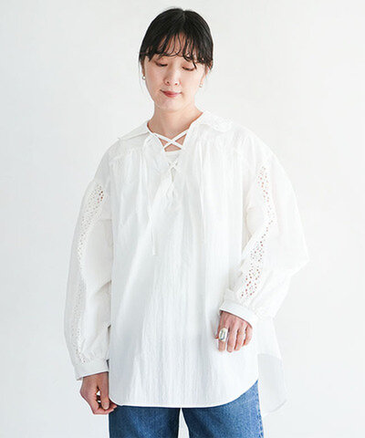 Shinzone|LACE-UP BLOUSE レースアップブラウス レディース トップス シャツ 26smsbl02