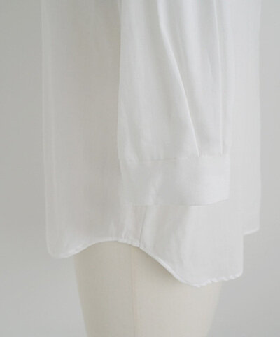 Mochi｜gather blouse(organic cotton) [ms22-b-02/white]