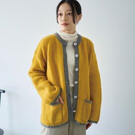 PONT DE CHALONS|【コーディネート特別価格】シェットランドバイカラージャケット