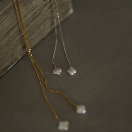 EO|フローラル パール ボールチェーン ネックレス アクセサリー Floral Pearl Ball Chain Necklace EO26AW-25 EO26AW-26 イオ