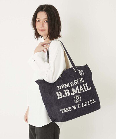 BLUE BLUE|スーピマセルビッチデニム B.B.MAIL トートバッグ 日本製 seilin sale