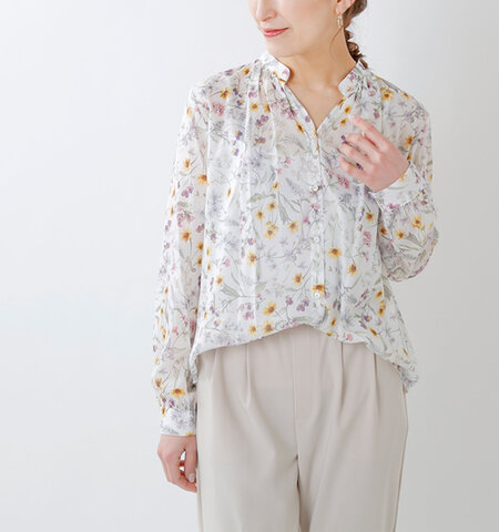 Paradis Terre Primaveraリバティプリントスキッパーシャツ Yh Piu Di Aranciato ピウディアランチェート キナリノモール Paradis Terre Primaveraリバティプリントスキッパーシャツ Yh Piu Di Aranciato ピウディアランチェート キナリノモール