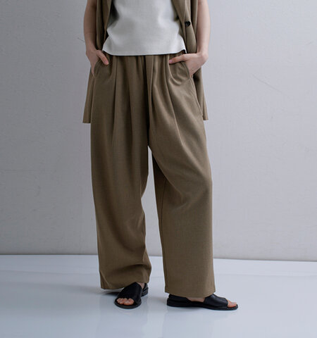 siro de labonte|ストレッチツイル タック イージーパンツ r613303