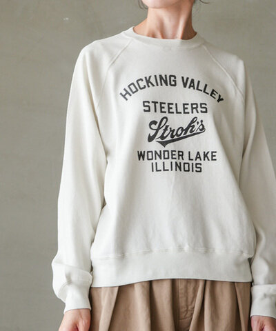 BLUE LAKE MARKET|ハニカメッシュラグランプリントプルオーバー レディース トップス カットソー ロンT b-512014