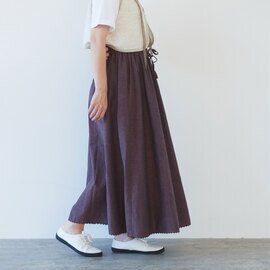 yuni｜キュプラコットンスラブ製品染　ギャザースカート 1701SK005241