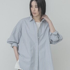 T.Tutie.|コットンストライプシャツ/トップス・長袖シャツ・ブラウス・マルチストライプ・ワイドシャツ