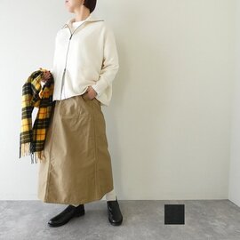 Laboratory|SQUARE WIDE KNIT ZIP PULL OVER(LA434)