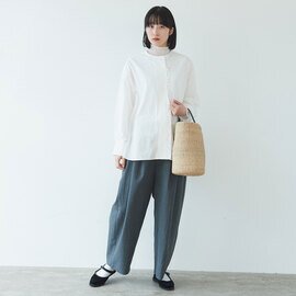 yuni｜120/2コットンブロード　ピンタックシャツ 1701BL011241