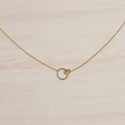 ENAMEL｜Double Circle Necklace（ダブルサークル ネックレス）