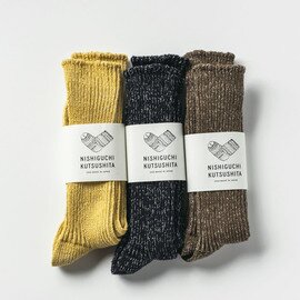 NISHIGUCHI KUTSUSHITA|ヘンプコットンリブソックス NK0105【ネコポス対応】