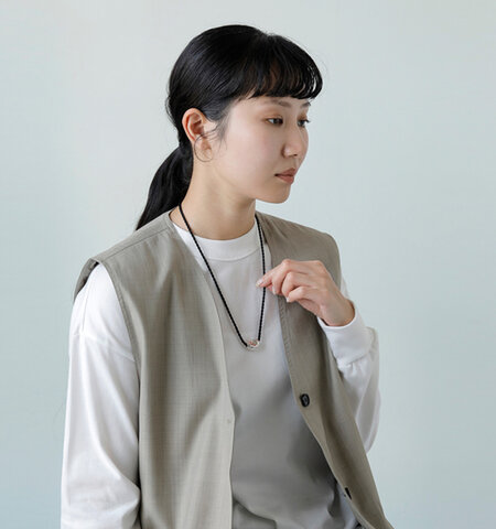 JAMIRAY|ミニビーン シルクコード ネックレス Mini bean silk cord necklace 262-270102
